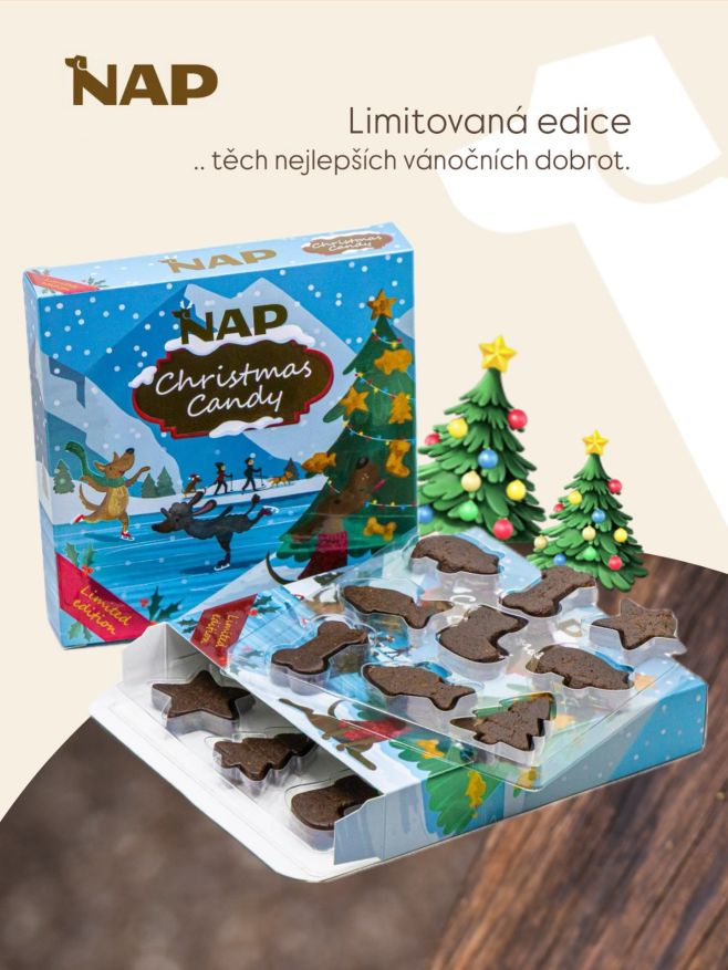 Vánoce pro pejsky právě začínají! 🌟 Limitovaná edice NAP Christmas Candy je tady – ale jen na krátkou dobu! ✨ Vánoce jsou...